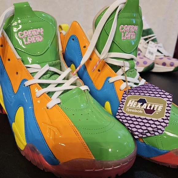 Reebok Hasbro Kamikaze 2 CandyLand Mens 13 GZ8825 Hightop Leather Glossy EUC m_695abb3be9c77db6000c3954.jpg main image 4